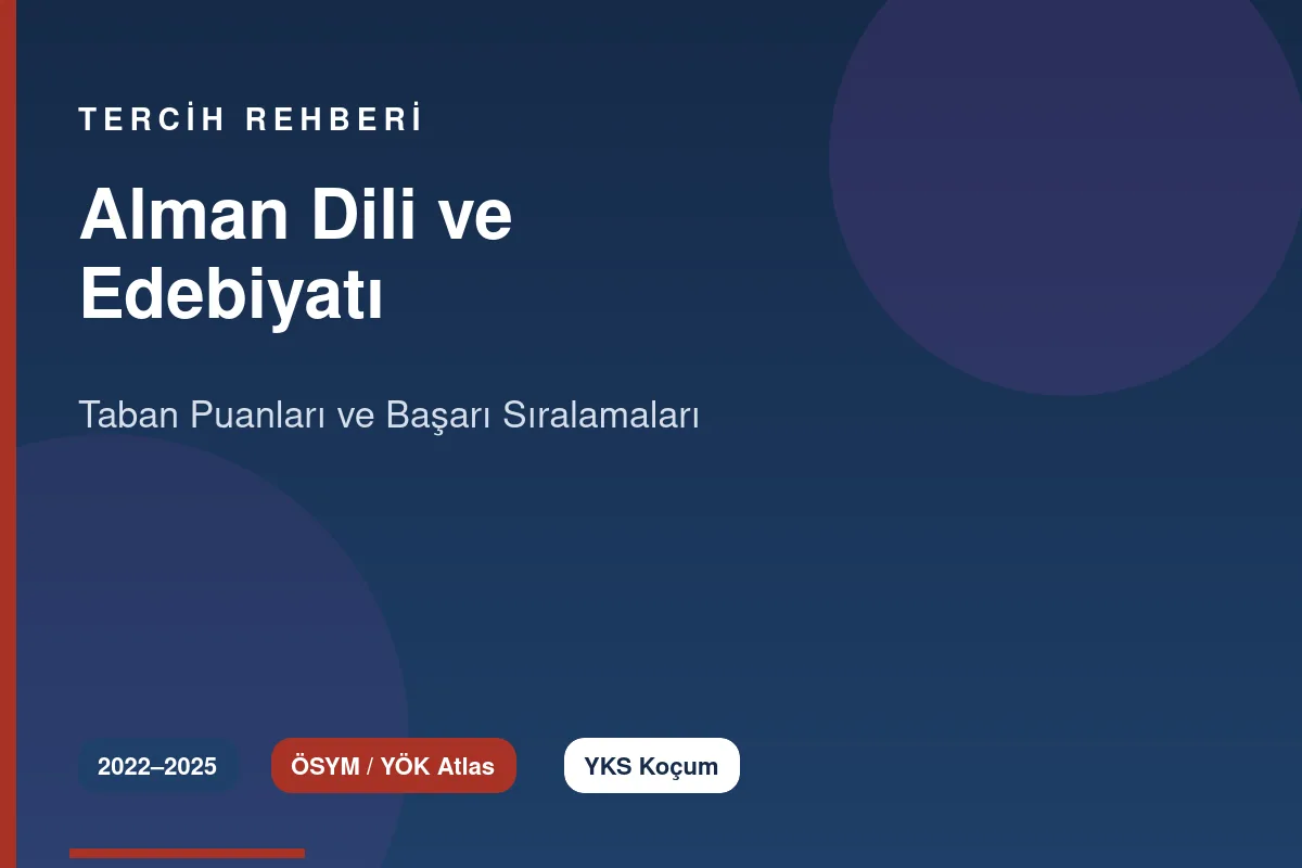 Alman Dili ve Edebiyatı Taban Puanları Kapak