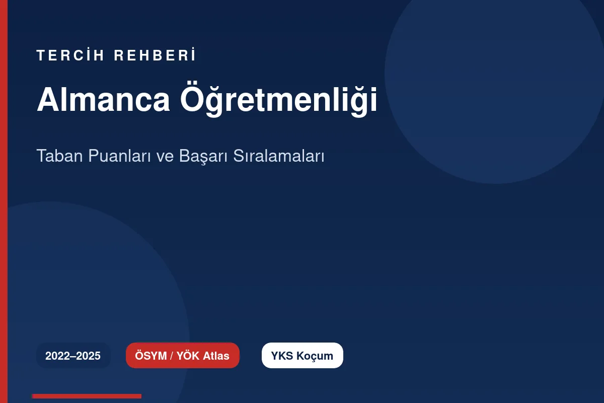 Almanca Öğretmenliği Taban Puanları Kapak