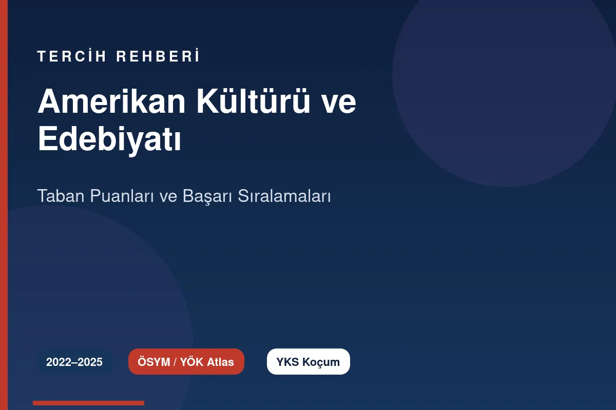 Amerikan Kültürü ve Edebiyatı Taban Puanları Kapak