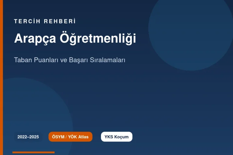 Arapça Öğretmenliği Taban Puanları 2026 ve Başarı Sıralamaları (2022-2025)