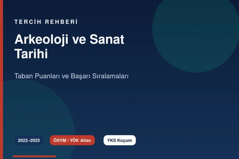 Arkeoloji ve Sanat Tarihi Taban Puanları 2026 ve Başarı Sıralamaları (2022-2025)