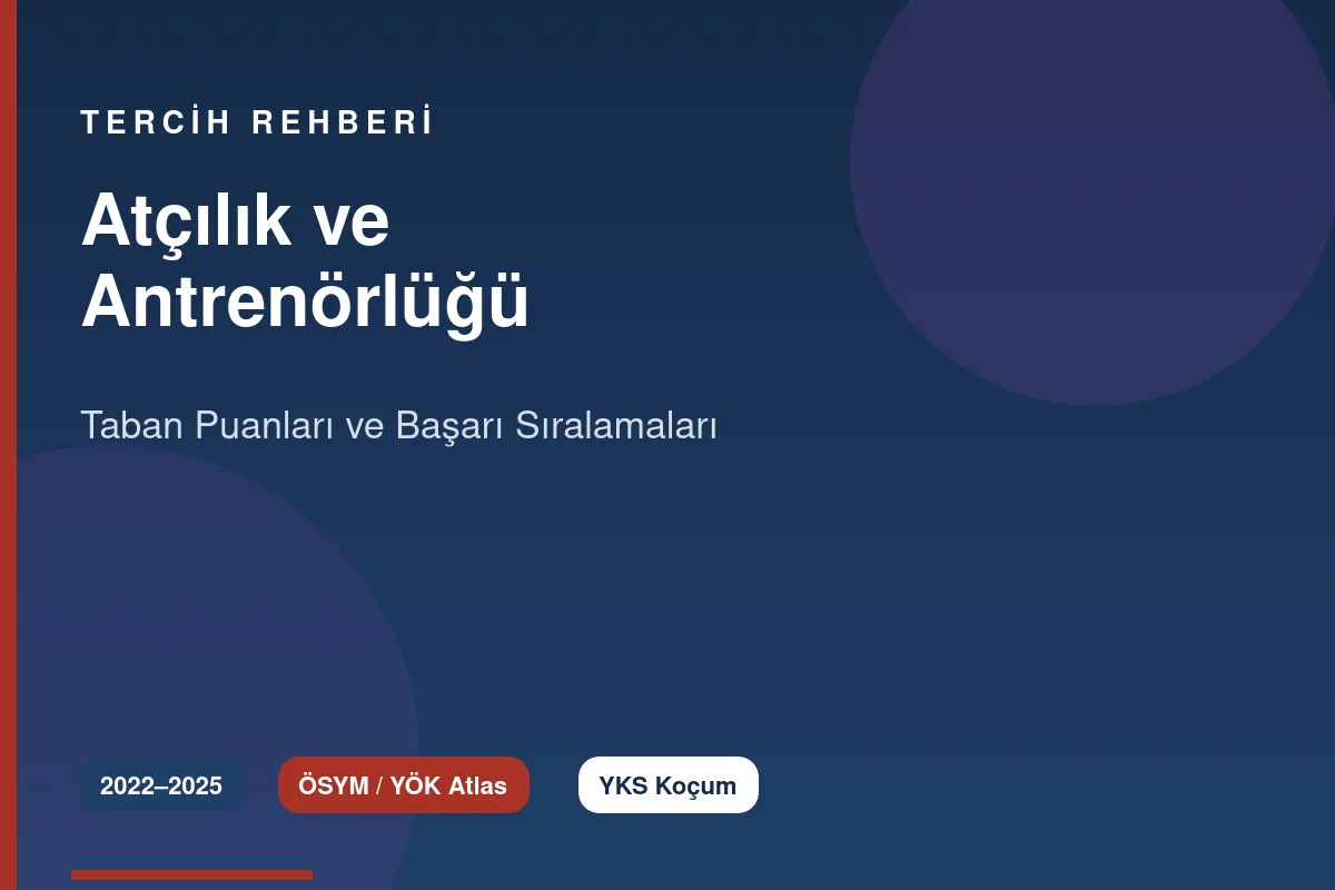Atçılık ve Antrenörlüğü Taban Puanları Kapak