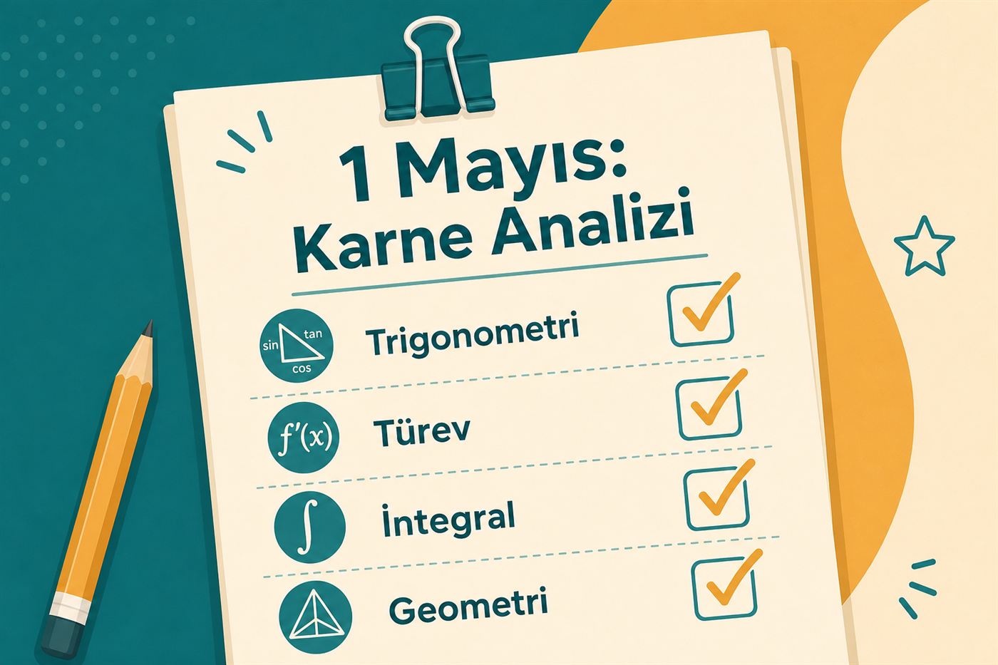 AYT matematik karne analizi checklist
