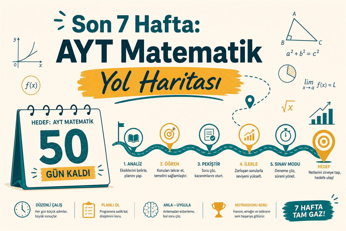 Son 7 hafta AYT matematik yol haritası