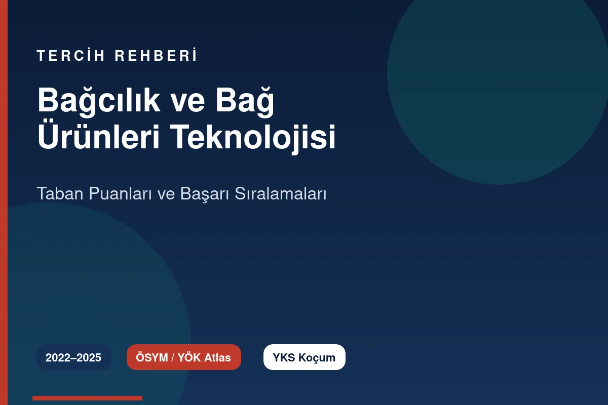Bağcılık ve Bağ Ürünleri Teknolojisi Taban Puanları Kapak