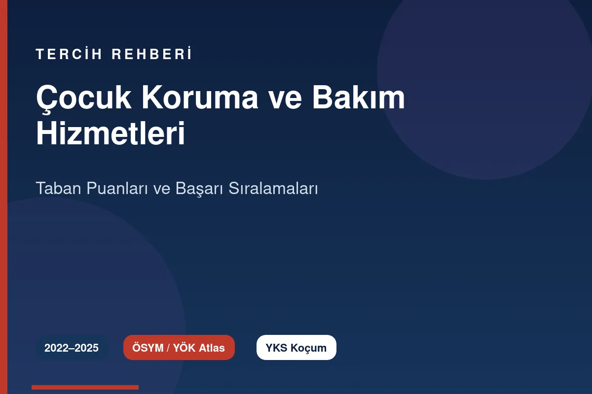 Çocuk Koruma ve Bakım Hizmetleri Taban Puanları 2026 ve Başarı Sıralamaları (2022-2025)