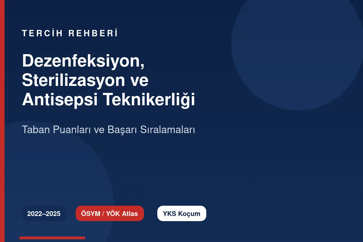 Dezenfeksiyon, Sterilizasyon ve Antisepsi Teknikerliği Taban Puanları Kapak