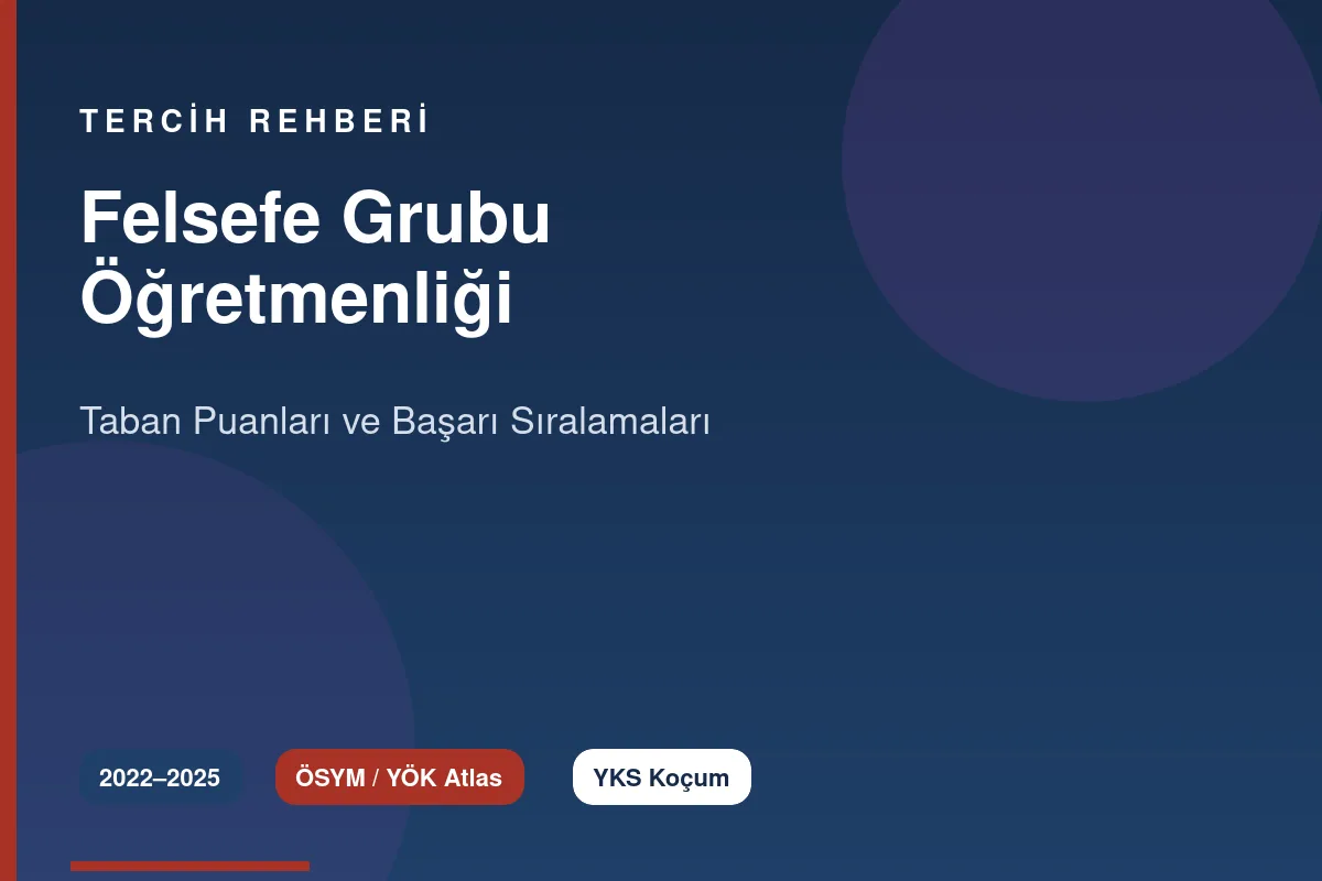 Felsefe Grubu Öğretmenliği Taban Puanları Kapak