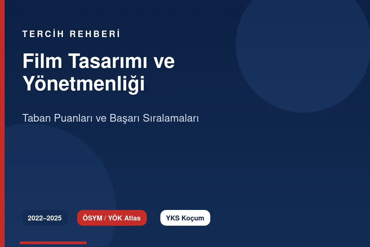 Film Tasarımı ve Yönetmenliği Taban Puanları Kapak