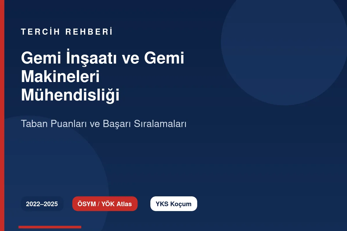 Gemi İnşaatı ve Gemi Makineleri Mühendisliği Taban Puanları Kapak