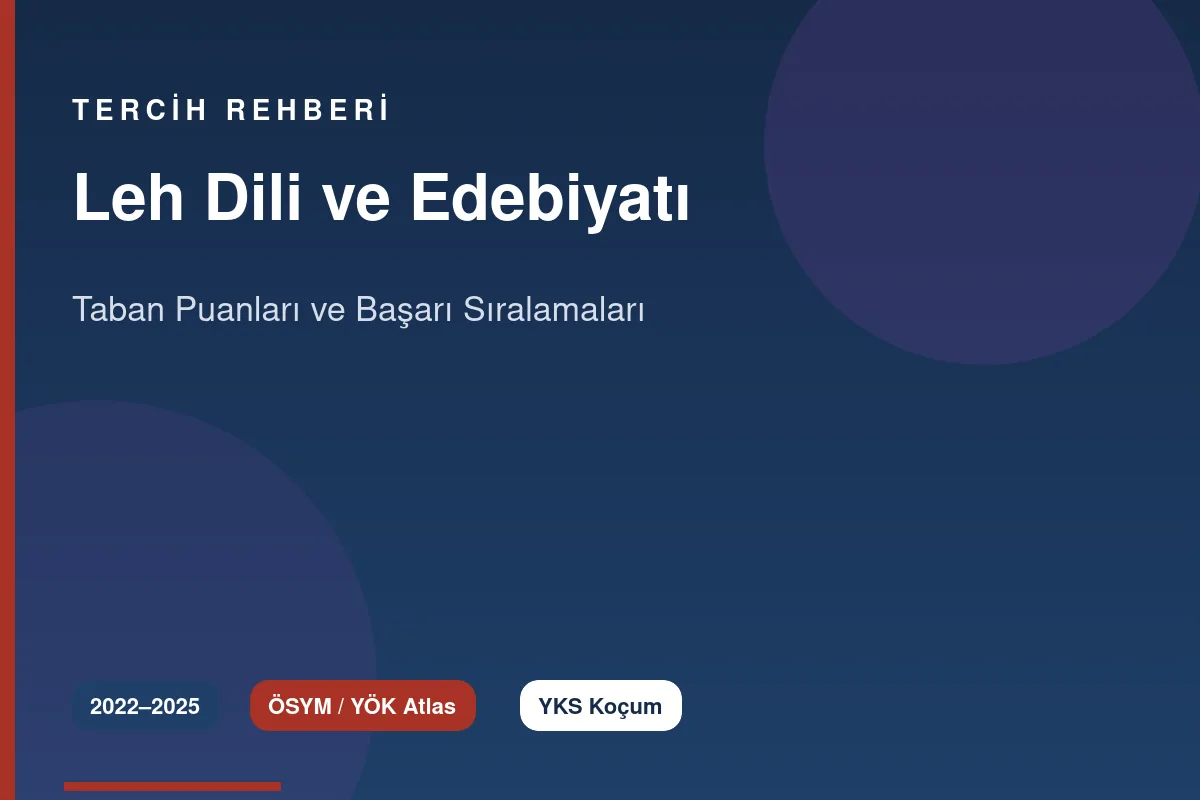 Leh Dili ve Edebiyatı Taban Puanları Kapak