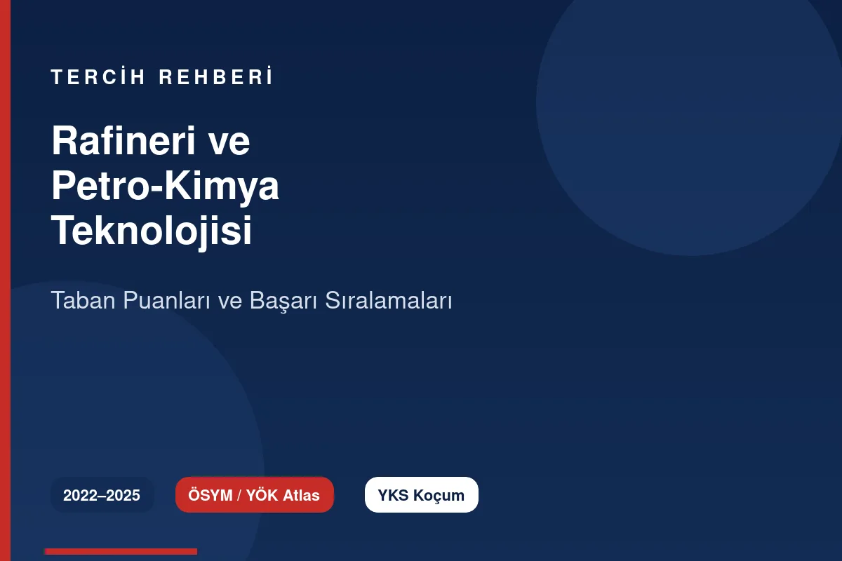 Rafineri ve Petro-Kimya Teknolojisi Taban Puanları Kapak