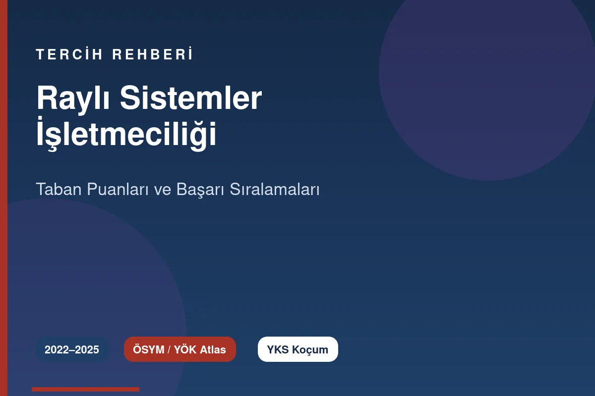 Raylı Sistemler İşletmeciliği Taban Puanları Kapak