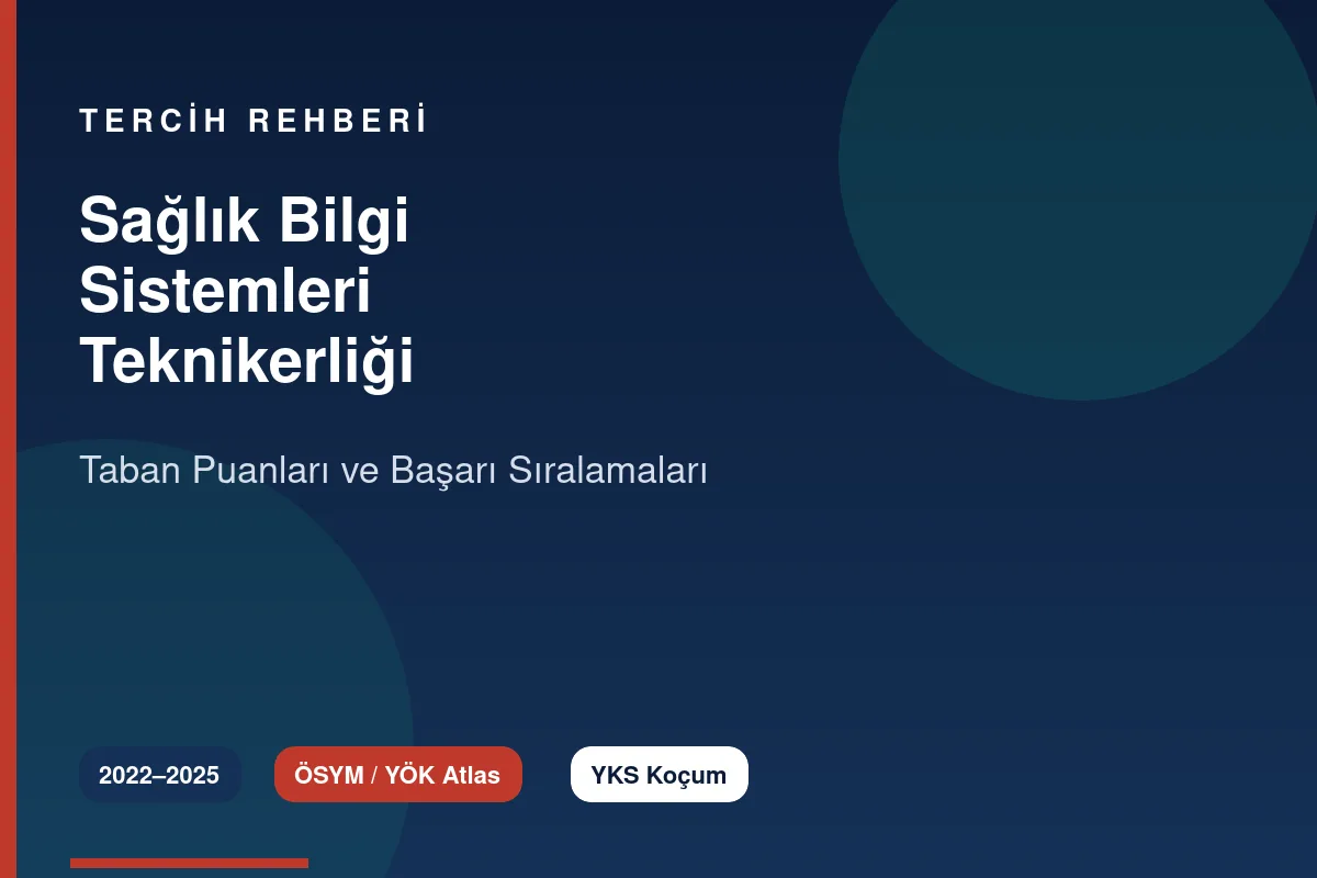 Sağlık Bilgi Sistemleri Teknikerliği Taban Puanları Kapak