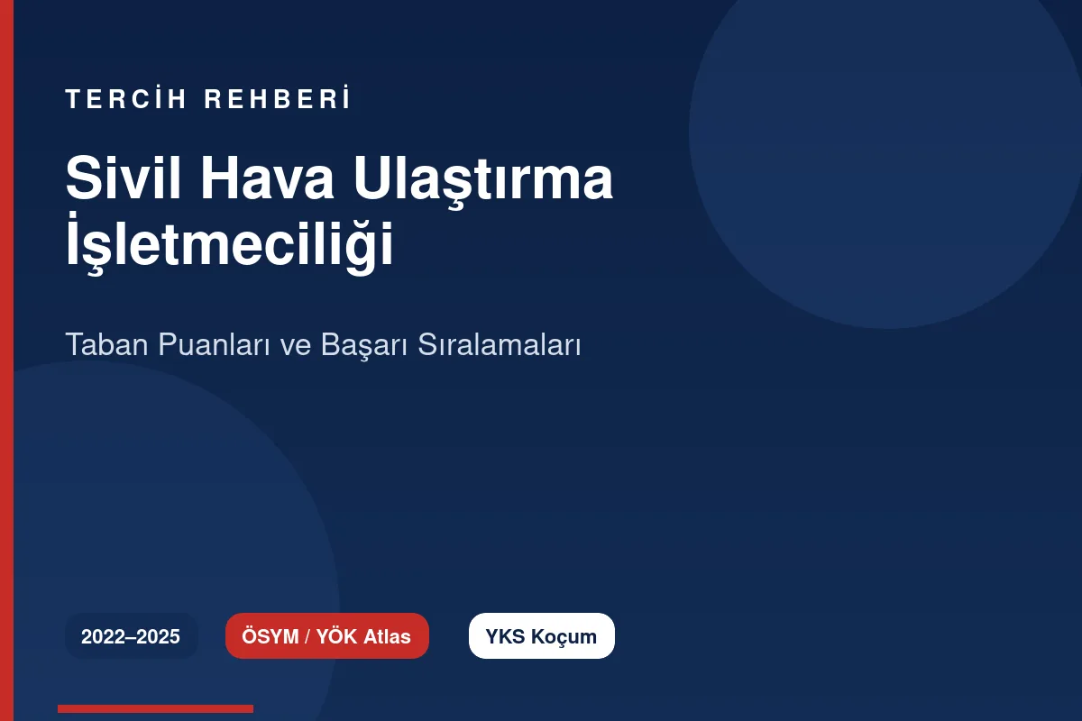 Sivil Hava Ulaştırma İşletmeciliği Taban Puanları Kapak