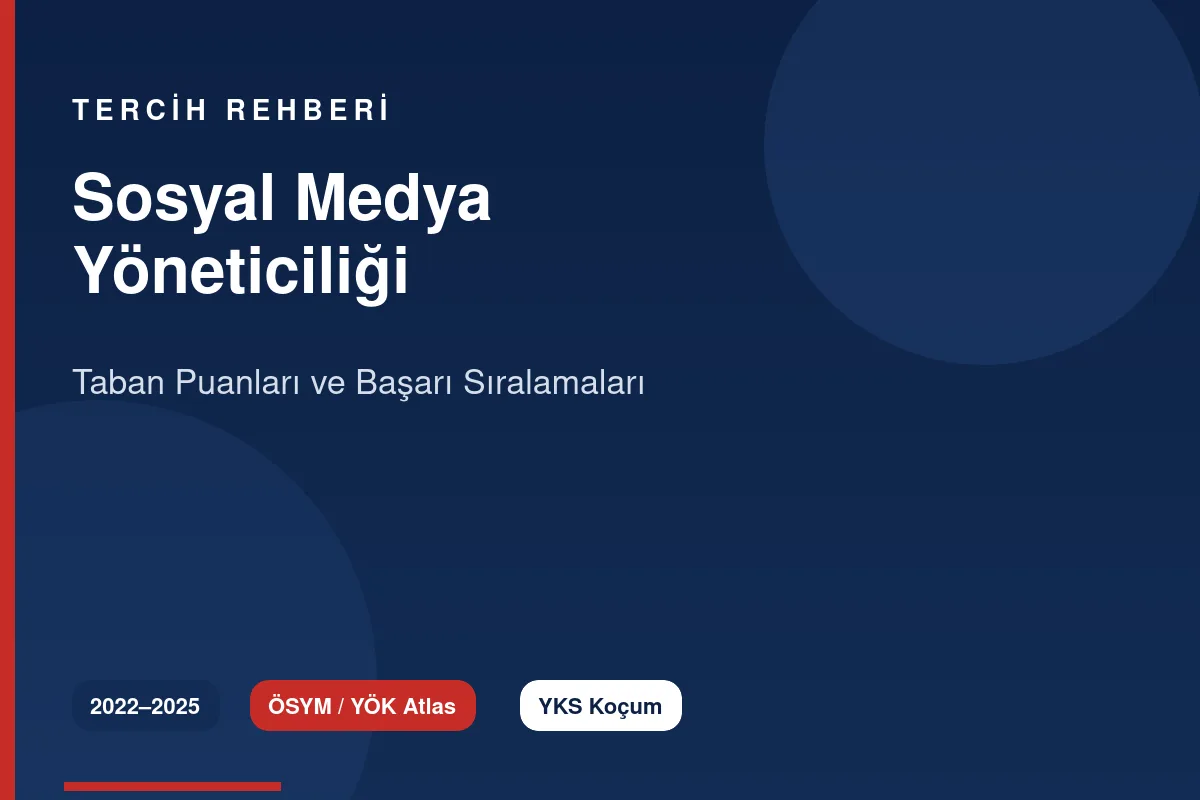 Sosyal Medya Yöneticiliği Taban Puanları 2026 ve Başarı Sıralamaları (2022-2025)