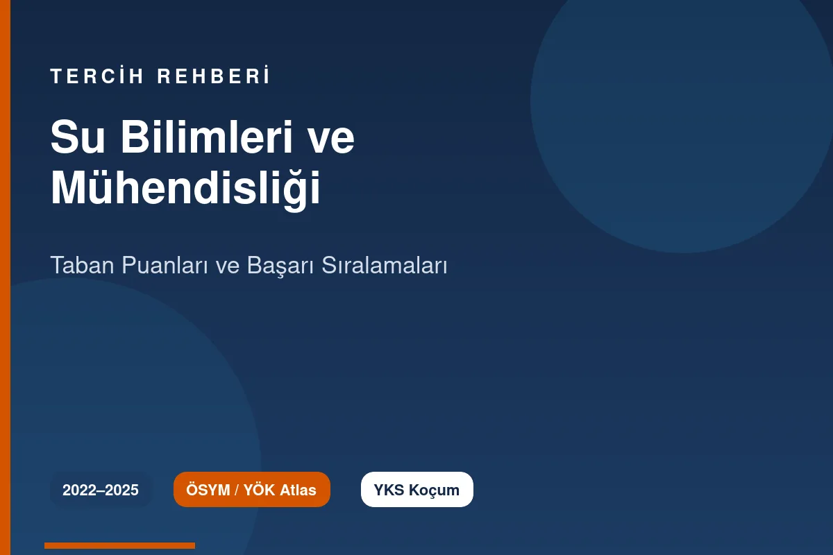 Su Bilimleri ve Mühendisliği Taban Puanları Kapak