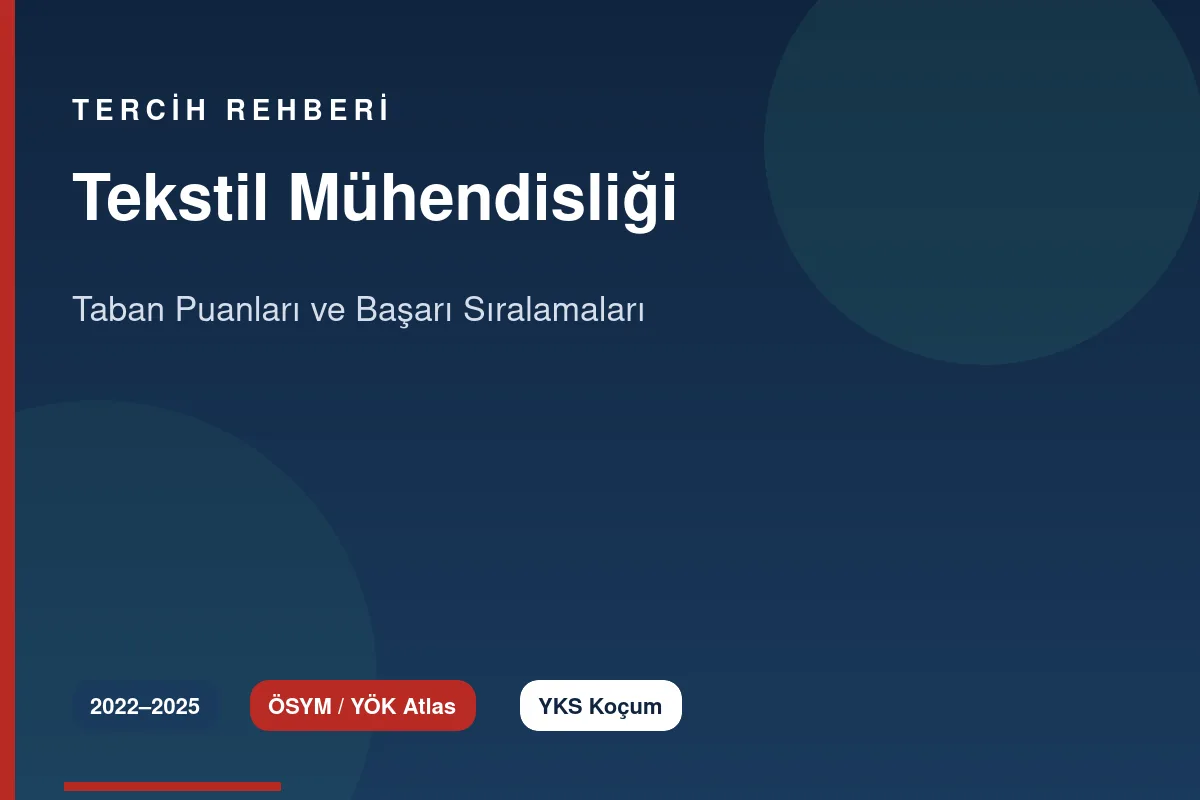 Tekstil Mühendisliği Taban Puanları Kapak