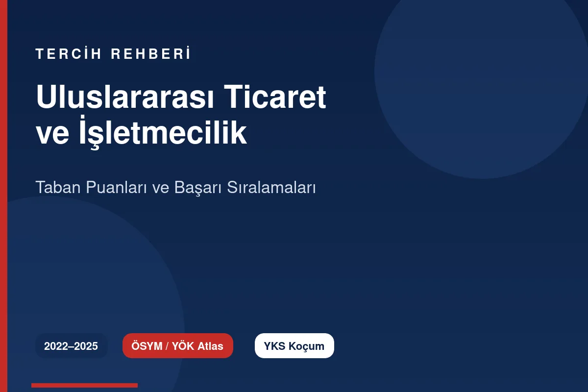 Uluslararası Ticaret ve İşletmecilik Taban Puanları Kapak