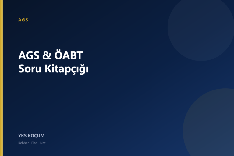 AGS ve ÖABT Soru Kitapçığı Yayımlandı (2026): Ne Yapmalısın?
