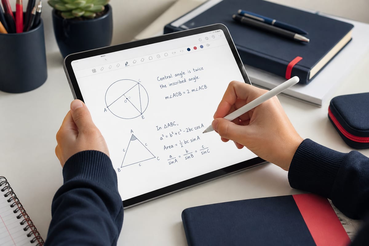 Tablet üzerinde dijital not ve PDF soru çözümü