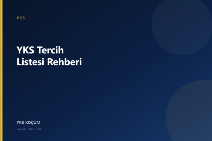 YKS tercih listesi kapak