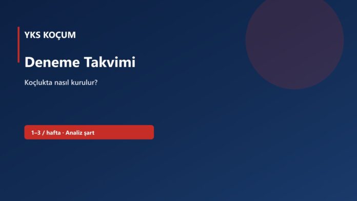 Deneme Takvimi — YKS Koçum kapak görseli