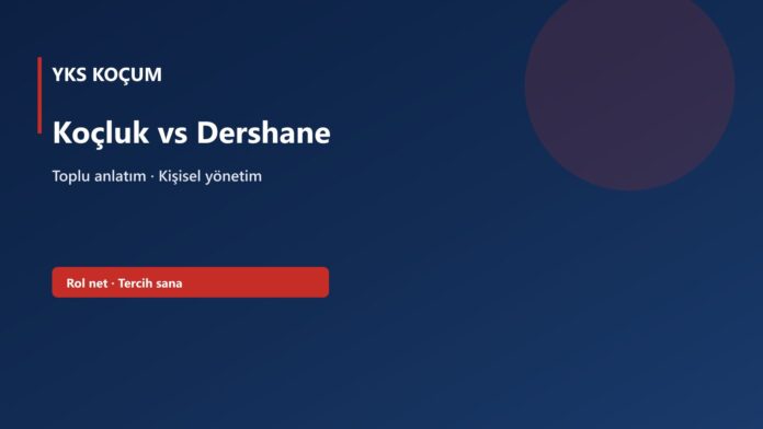 Koçluk vs Dershane — YKS Koçum kapak görseli