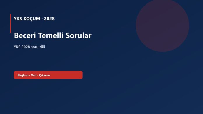 YKS 2028 Beceri Temelli Sorular Beceri Temelli Sorular — YKS 2028 kapak görseli