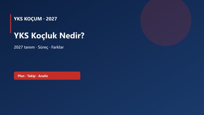 YKS Koçluk Nedir 2027 YKS Koçluk Nedir? — YKS Koçum 2027 kapak